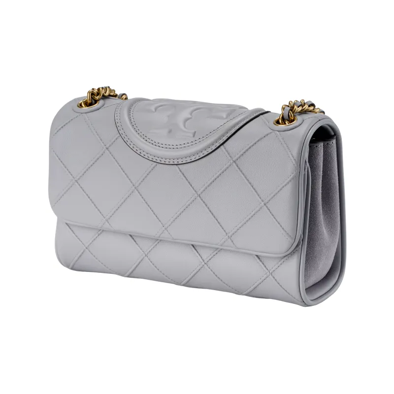 TORY BURCH Fleming Sheepskin Shoulder Bag, Crossbody Bag Trumpets Women's Bay Gray-1