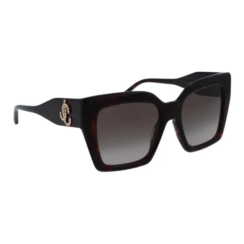 Jimmy Choo Acetate Plastic Square Sunglasses Women's Brown-3
