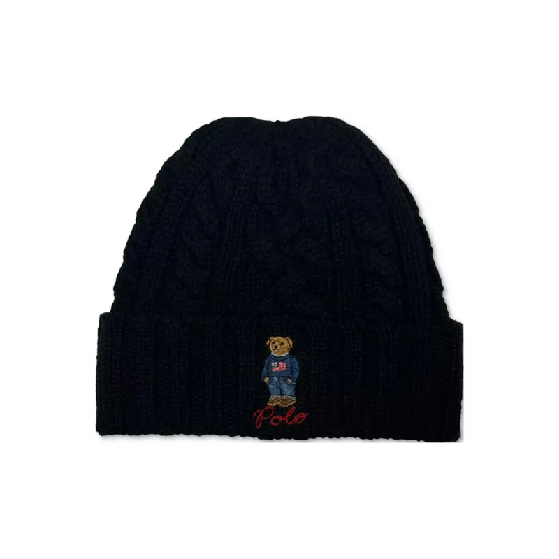 Polo Ralph Lauren Polyester Wool Nylon Beanies Men's Black-1
