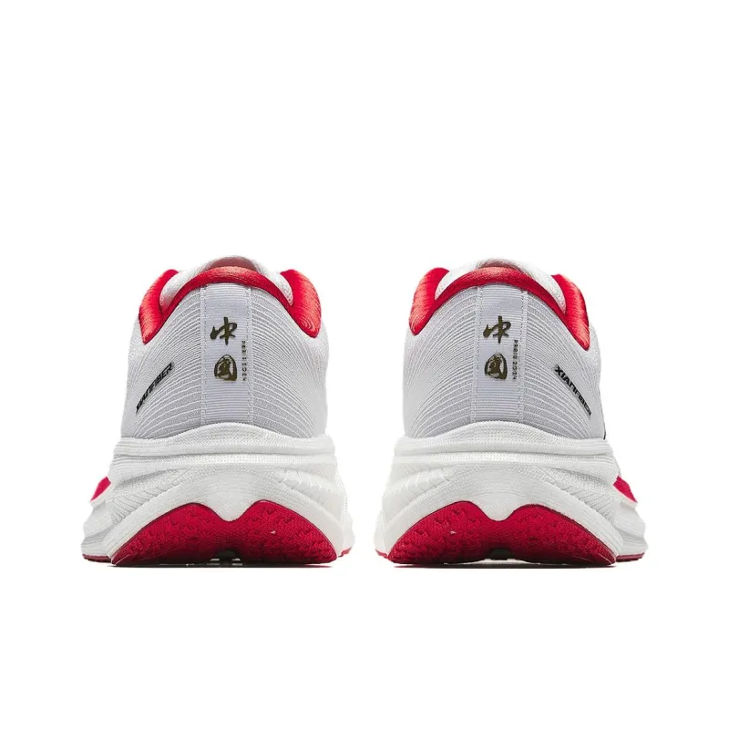 Anta Champion 3rd Gen Durable Lightweight Cushioning Low Top Long Distance Running Running Shoes Men's White Red-3