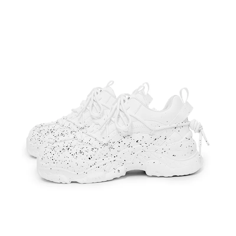 OUGLEMEN Wear Resistant Height Increasing Low Top Chunky Sneakers Unisex-7