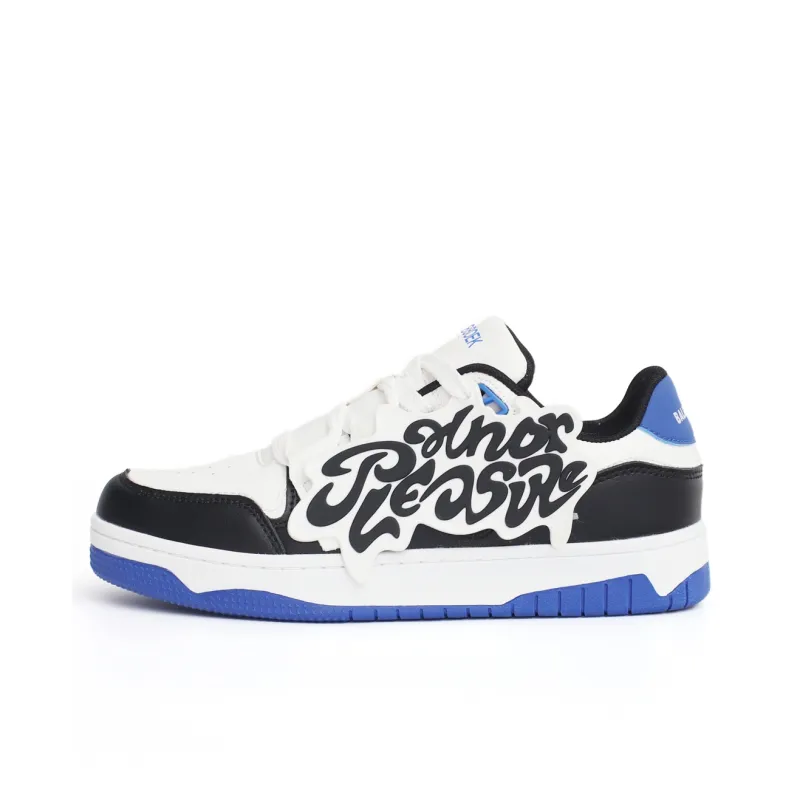PAIN OR PLEASURE Low Top Kids' Skateboarding Shoes Blue Black Teenagers-0