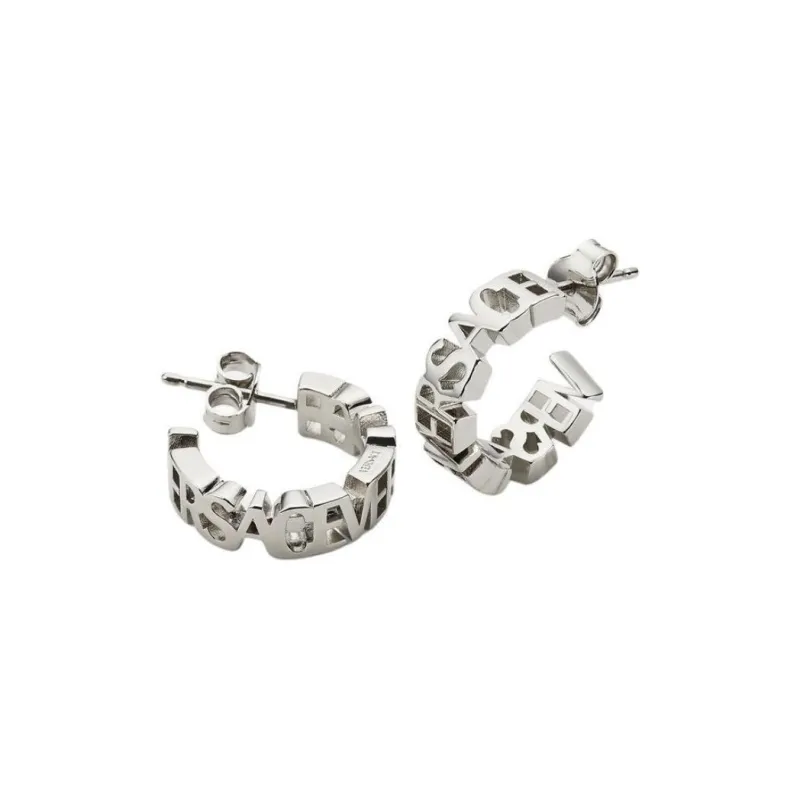 VERSACE Logo Lettering Earrings-1