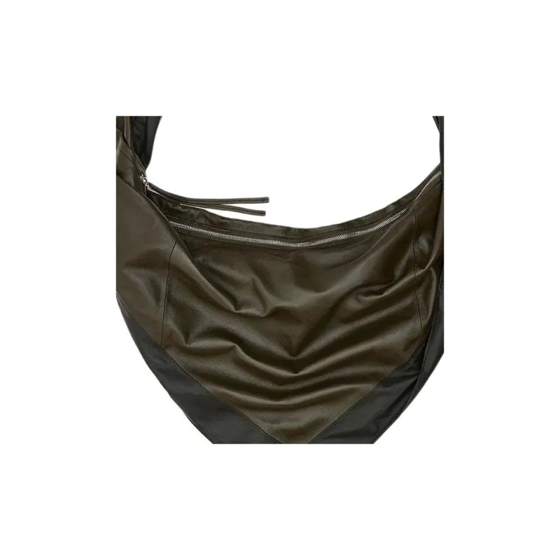 Lemaire Smooth Nappa Leather Scarf Bag, Crossbody Bag, Shoulder Bag Men's Forest-3