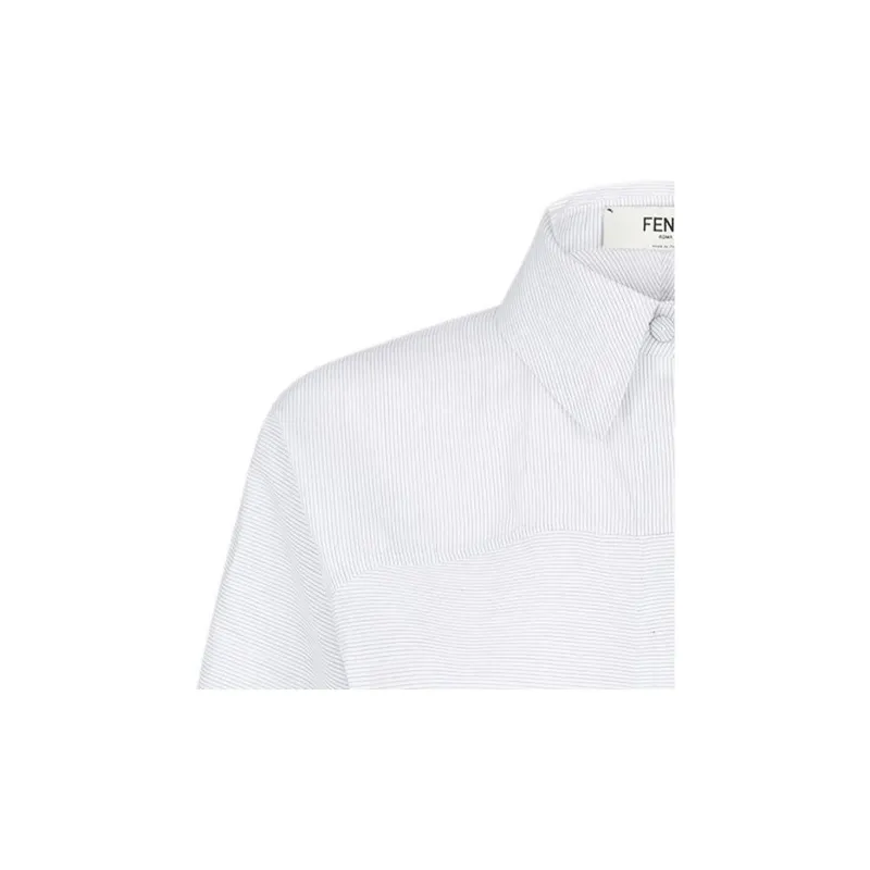 FENDI Long Sleeved Striped Shirt-4