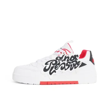 PAIN OR PLEASURE Kids' Skateboarding Shoes White Red Teenagers