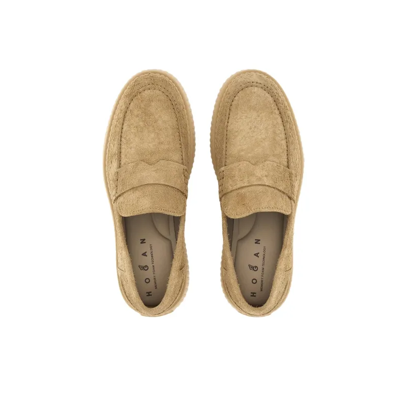 HOGAN H677 Loafers 4.6cm Men's Brown-4