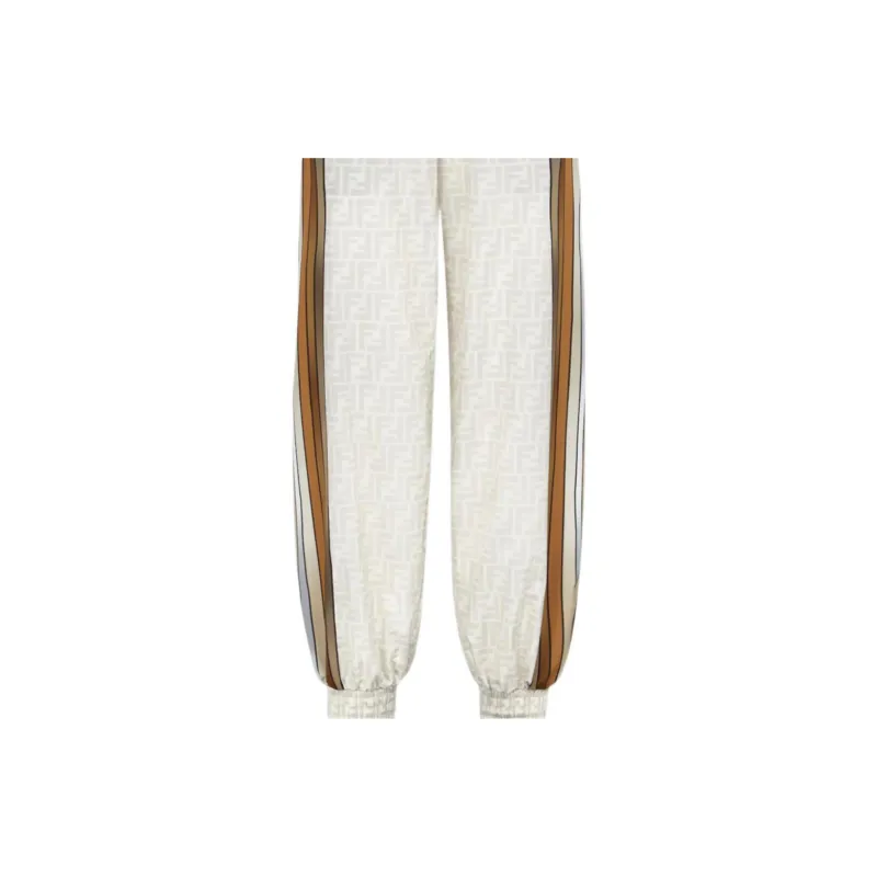 FENDI SS22 Knitted Sweatpants Women's White-4