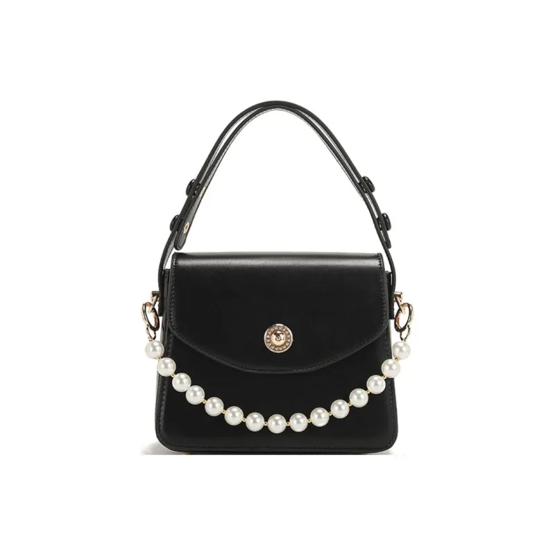 PAYOT Microfiber Synthetic Leather Handbag Women's Black-0
