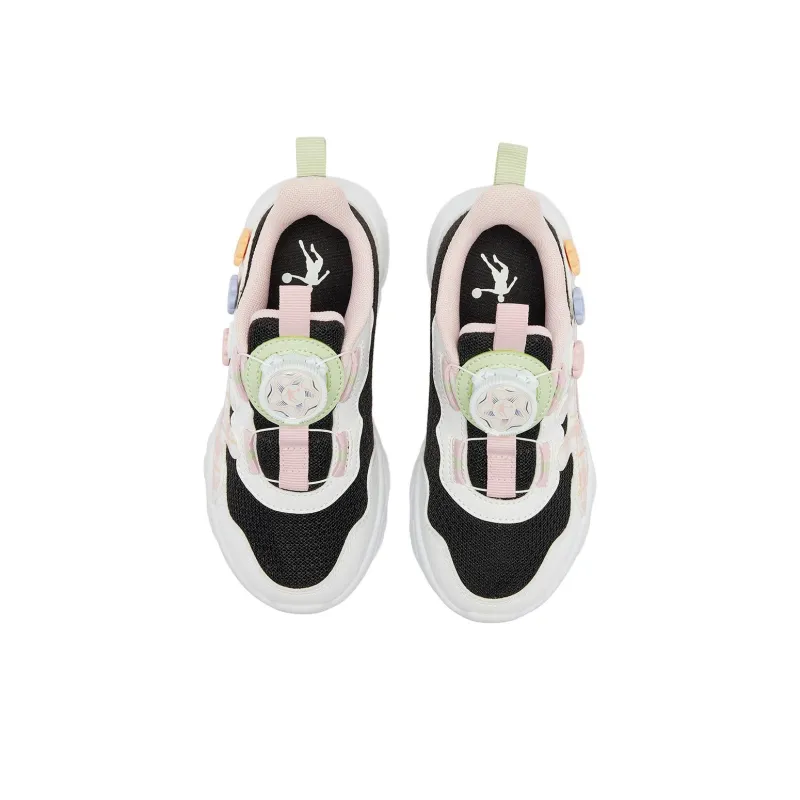 QIAODAN Anti Slip Wear Resistant Low Top Kids Lifestyle Shoes Black/Jordan White Children Aged 3 7 Years Old-3