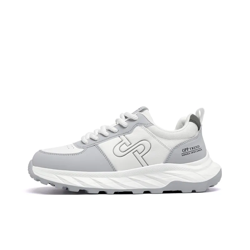 OPP Casual Shoes Men Low Top White Black/White Gray-3