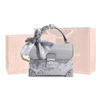 MISS GAIL Synthetic Leather Crossbody One Shoulder Handbag Regular Women's Pink/Gray