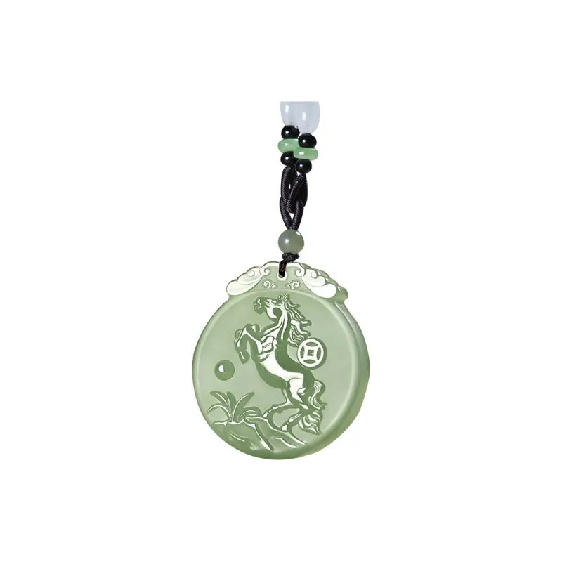 KUNYUYAO Hetian Jade Pendants Pale Greenish White Jade Unisex-127