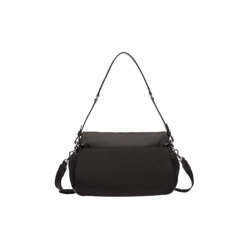 BALLY Fabric With Calfskin Portable Crossbody Bag Shoulder Bag Men's Black & Pau Color-2