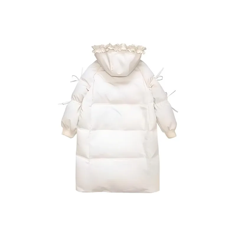 Qiuerle Down Jacket Women's Milk White-1