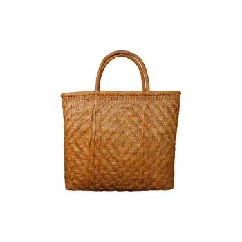 HUZISYOKUNINN Grapevine Tote Bag Shopping Bag Handbag Large Size Women's Brown