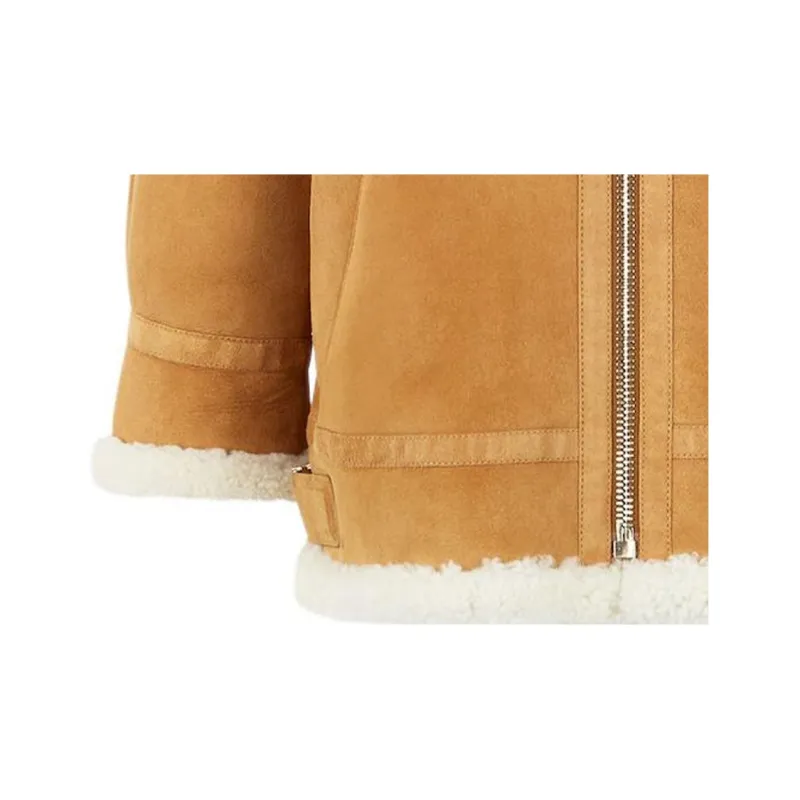 FENDI Leather Jackets Women's Brown-4