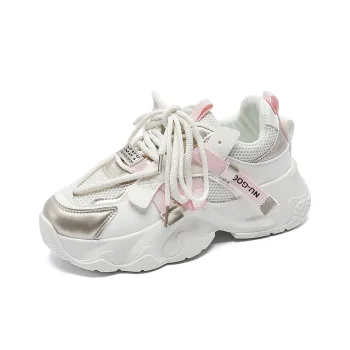 BBMTR Cushioning Breathable Lightweight Height Increasing Low Top Chunky Sneakers Women's