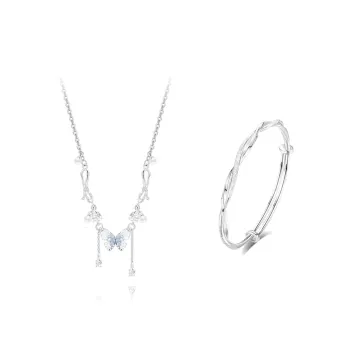 KUMET Zircon Necklaces Women's Couple's Birthday Anniversary Gift