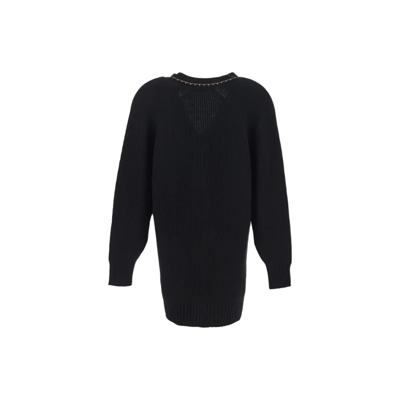 VERSACE Medusa Button Wool Knit Cardigan 'Black'-1