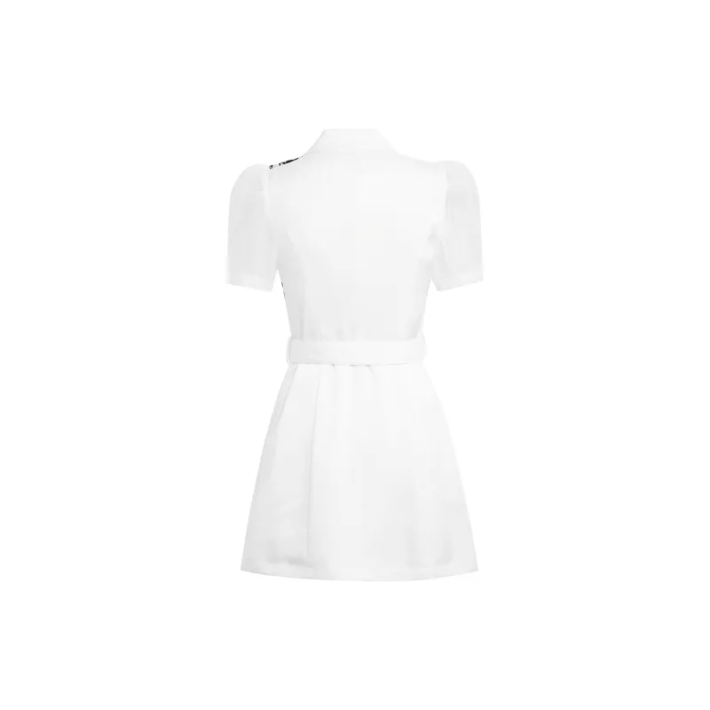 AUI Short Sleeved Dress Women's White-1