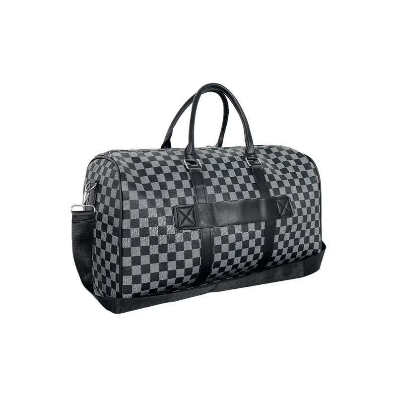 ResNonverba PU Travel Bag Unisex Black/Khaki/Brown-2