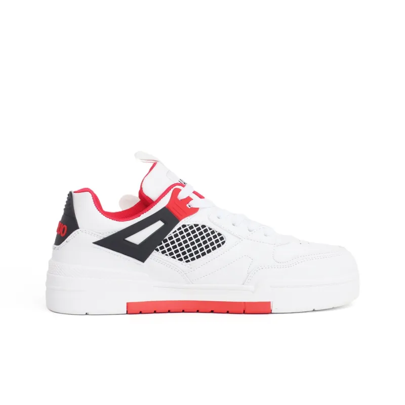 PAIN OR PLEASURE Kids' Skateboarding Shoes White Red Teenagers-1