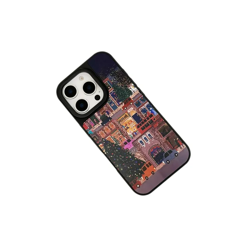 SHANGHUI TPU Material Building Phone Cases Compatibility IPhone12/13/14/15/16/Pro/Ma Trendy And Cool Western Artistic-4