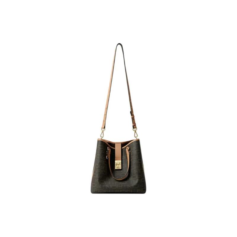 FION Canvas Canvas Bag Handbags Women's Brown Camel-8