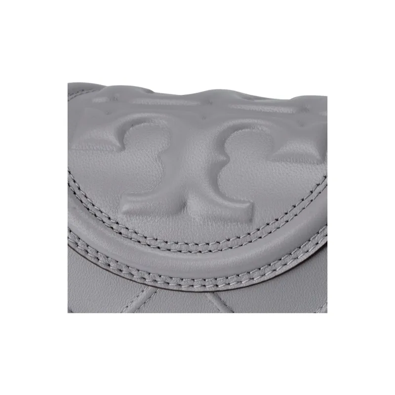 TORY BURCH Fleming Sheepskin Shoulder Bag, Crossbody Bag Trumpets Women's Bay Gray-4