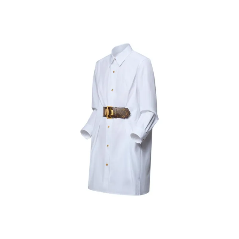 LOUIS VUITTON Belted Shirt Dress-2