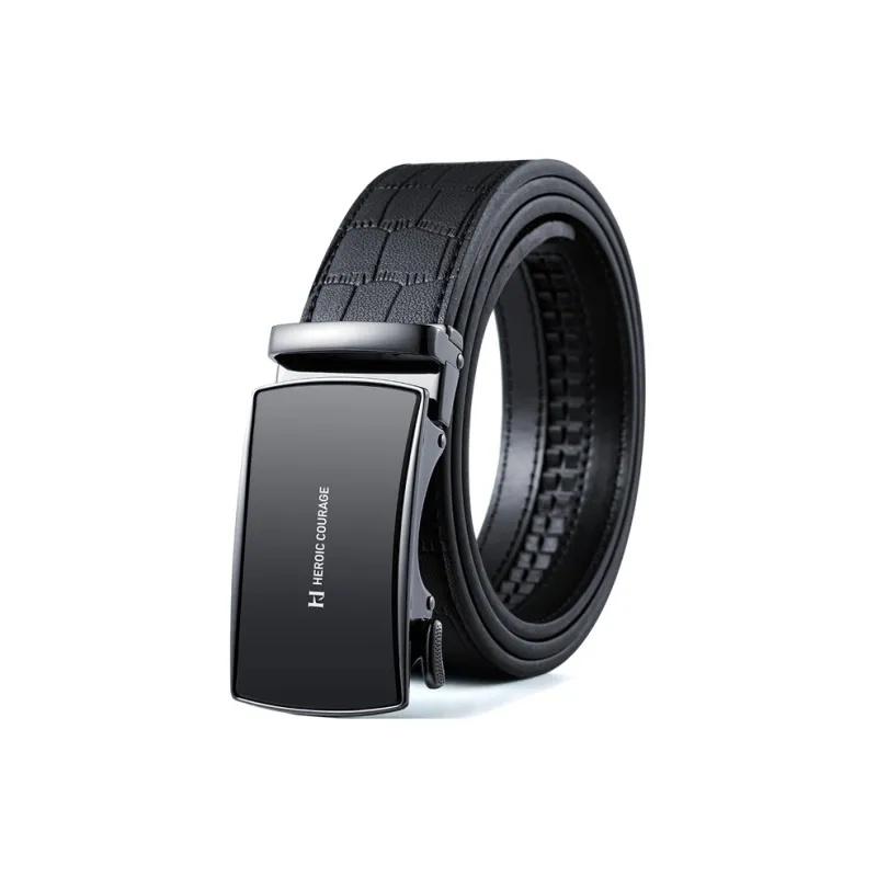 HLA Split Cow Leather Belts Men's 3.5cm-0