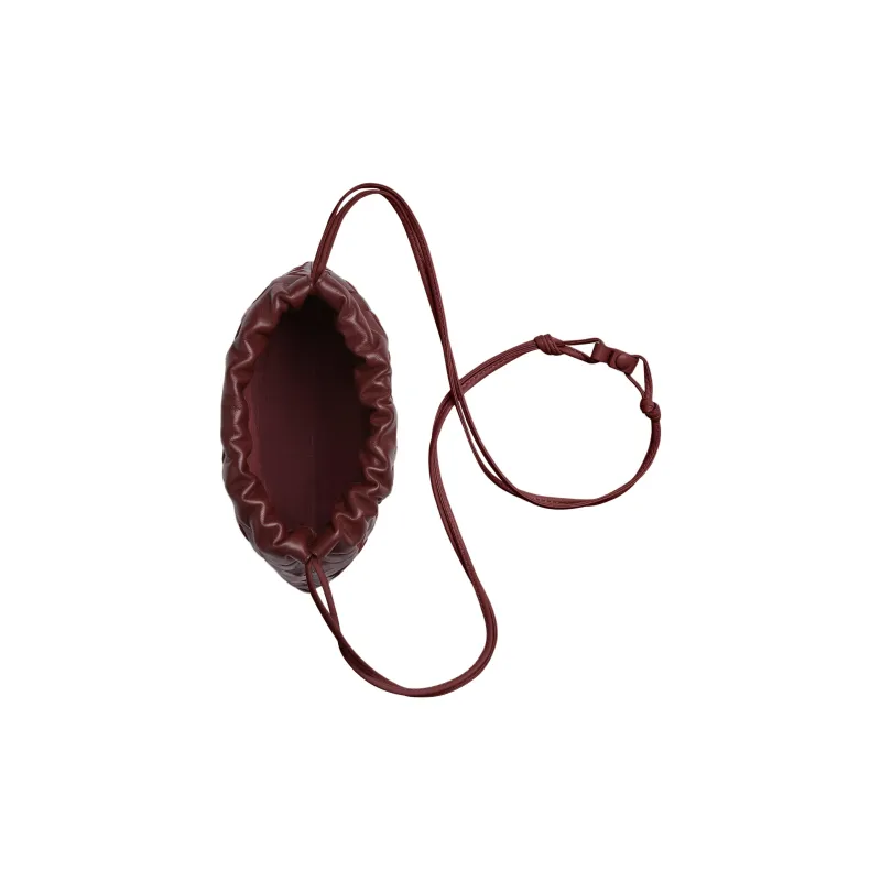 Bottega Veneta Cow Leather Crossbody Bag, Shoulder Bag Trumpets Women's Madder Brown Red-3