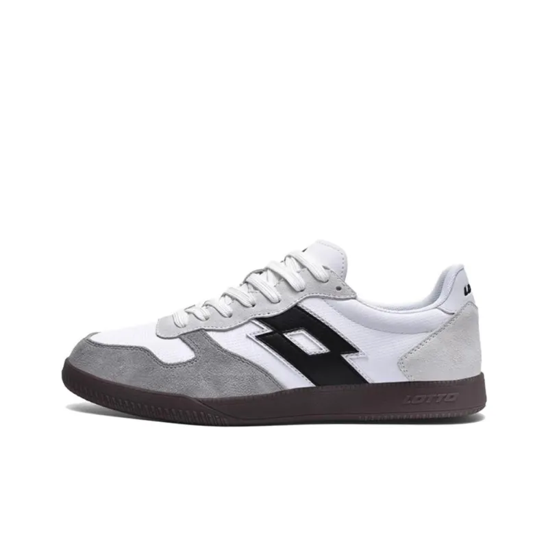 LOTTO Anti Slip Wear Resistant Low Top Skateboard Shoes Women's White Gray-0