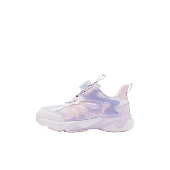 QIAODAN Anti Slip Wear Resistant Low Top Kids' Running Shoes Jordan White/Pure Purple Children Aged 3 7 Years Old