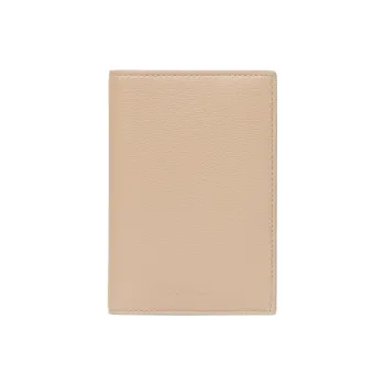 Loro Piana Calfskin Passport Holder Women's Beige Yellow