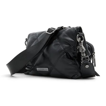 ALDO Artificial Leather Crossbody Bag Medium Size Women's Black-1
