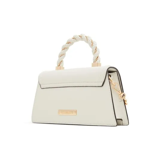 ALDO Artificial Leather Handbag Medium Size Women's White Beige/Black-1