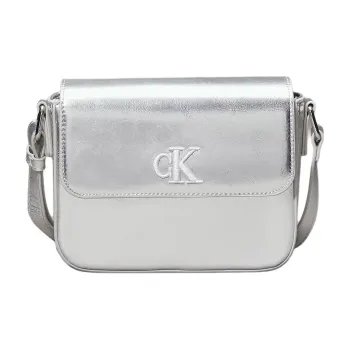 CALVIN KLEIN Polyurethane Shoulder Bag, Crossbody Bag Kids' Silver