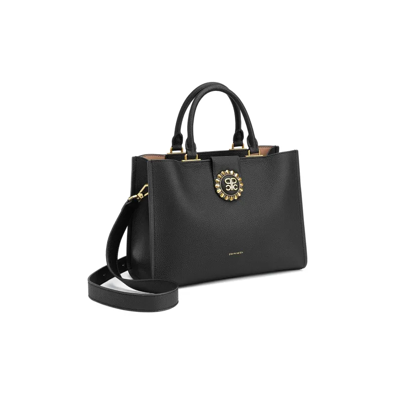 PIERRE CARDIN Top Grain Cow Leather Mommy Bag Crossbody Handbag Women's Multicolor-7