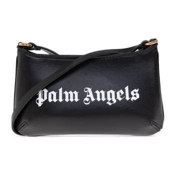 PALM ANGELS Logo Printed Zipped Shoulder Bag