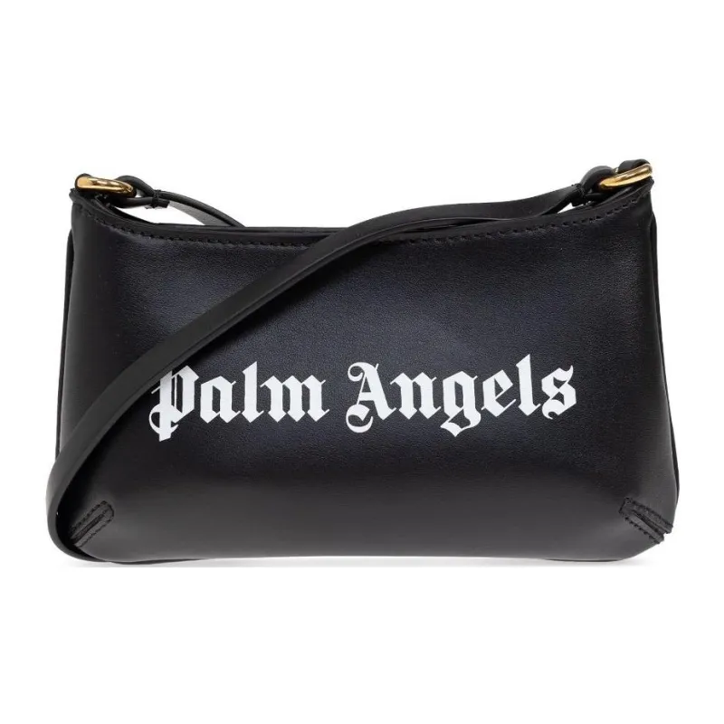 PALM ANGELS Logo Printed Zipped Shoulder Bag-0