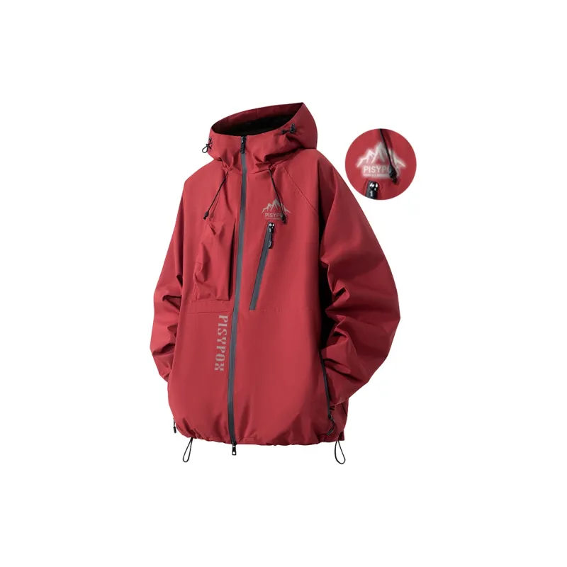 PISYPOX Water Resistant Windproof Wear Resistant Windbreaker Jacket Unisex-6