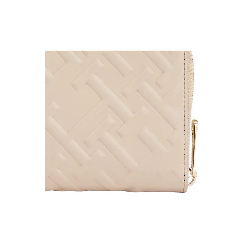 Tommy Hilfiger PU Polyurethane Wallet Large Size Women's Beige-3