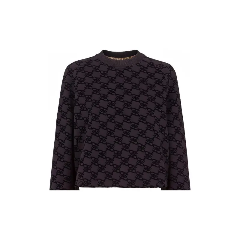 FENDI Karligraphy Monogram Printed Sweatshirt-2