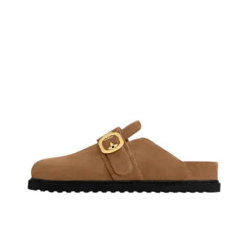 LOUIS VUITTON Cosy Comfort Abrasion Resistant Closed Toe Slippers Women's Brown