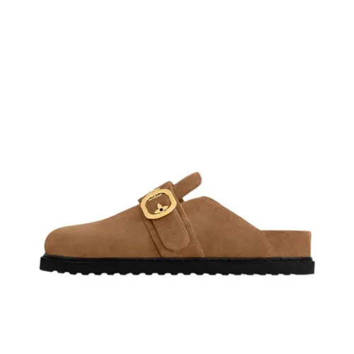 LOUIS VUITTON Cosy Comfort Abrasion Resistant Closed Toe Slippers Women's Brown