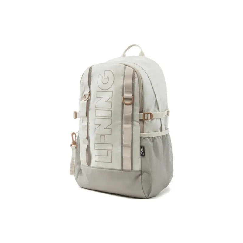 LiNing Polyester Backpack Unisex Silver Birch Gray-1