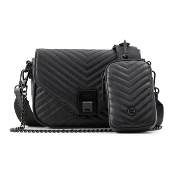 ALDO Artificial Leather Crossbody Bag Trumpets Women's Pure Black/Black Gold/Bone