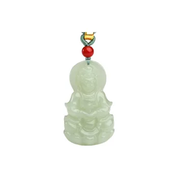 Oriental Jade Hetian Jade Necklaces Pale Greenish White Jade Women's
